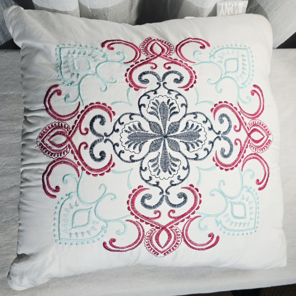 Embroidered Decorative Pillow